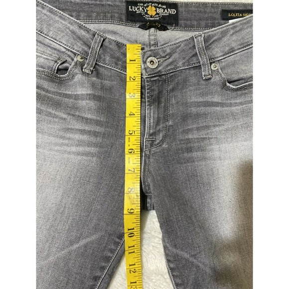 Women's Lucky Brand Gray Jeans Lolita Skinny, Size 4 / 27 (28x28 msrd) - Picture 7 of 12